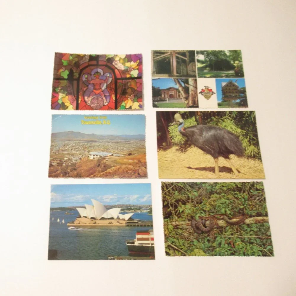 Vintage Galapagos map and post cards